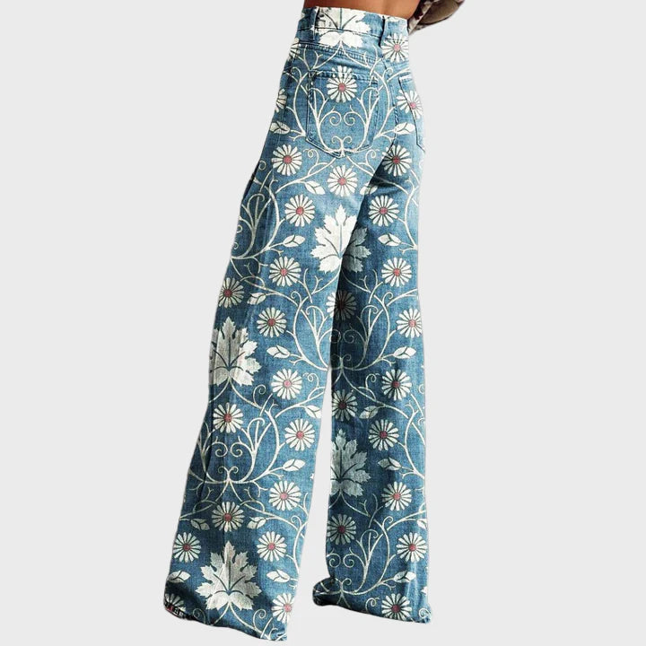 Olivia | Pantalon d'artisan floral
