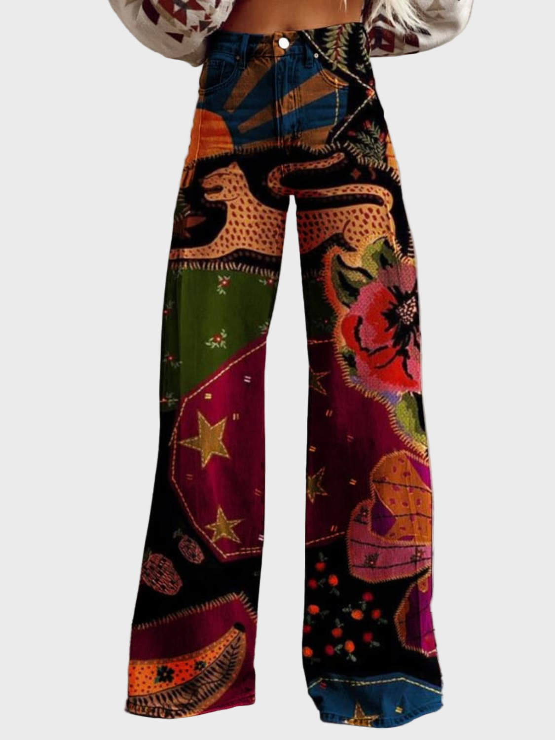 ERINA - PANTALON BOHO VINTAGE