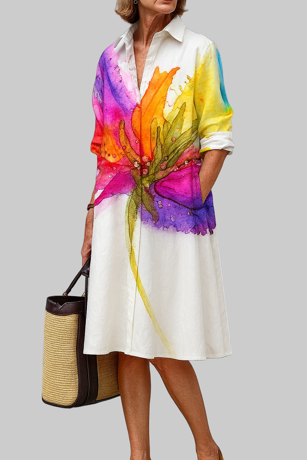 DORIS – ROBE MIDI IMPRIMÉE