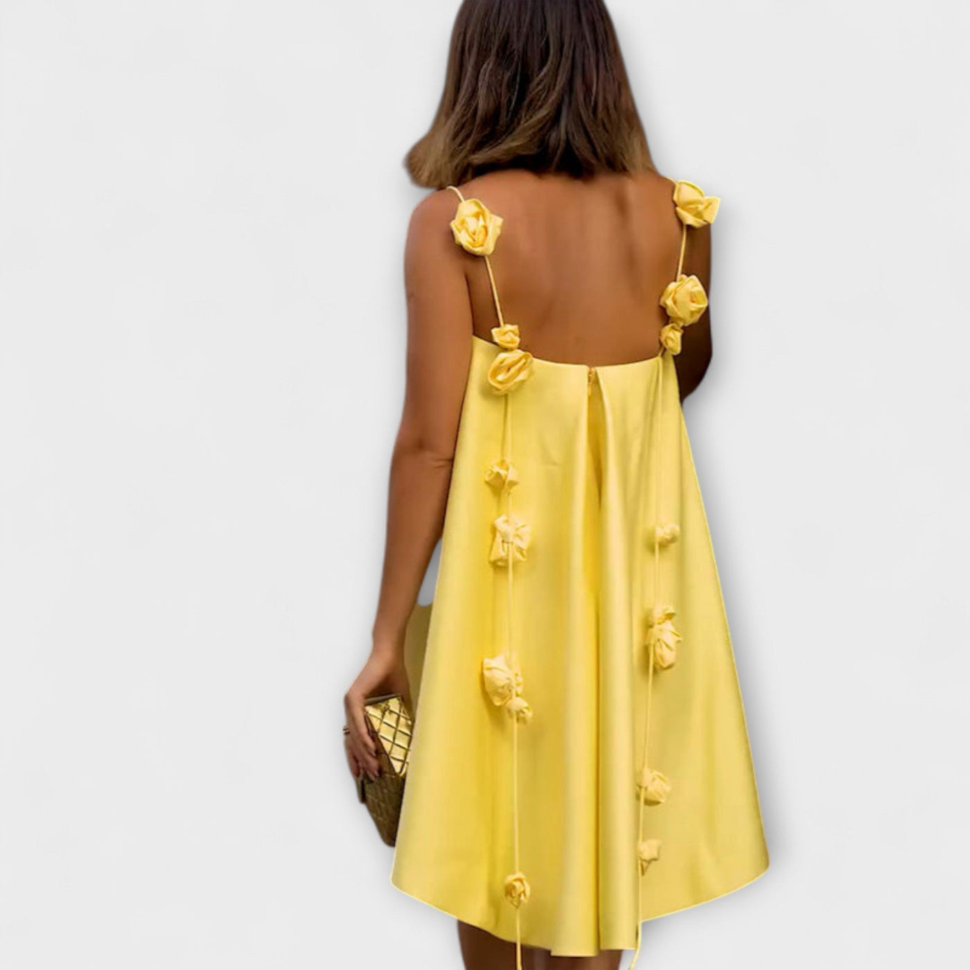 Jordan - Robe Mini Décontractée à Imprimé Floral avec Bretelles