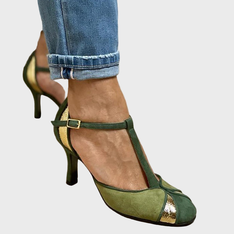 Agnès | Escarpins T-Bar Bicolores