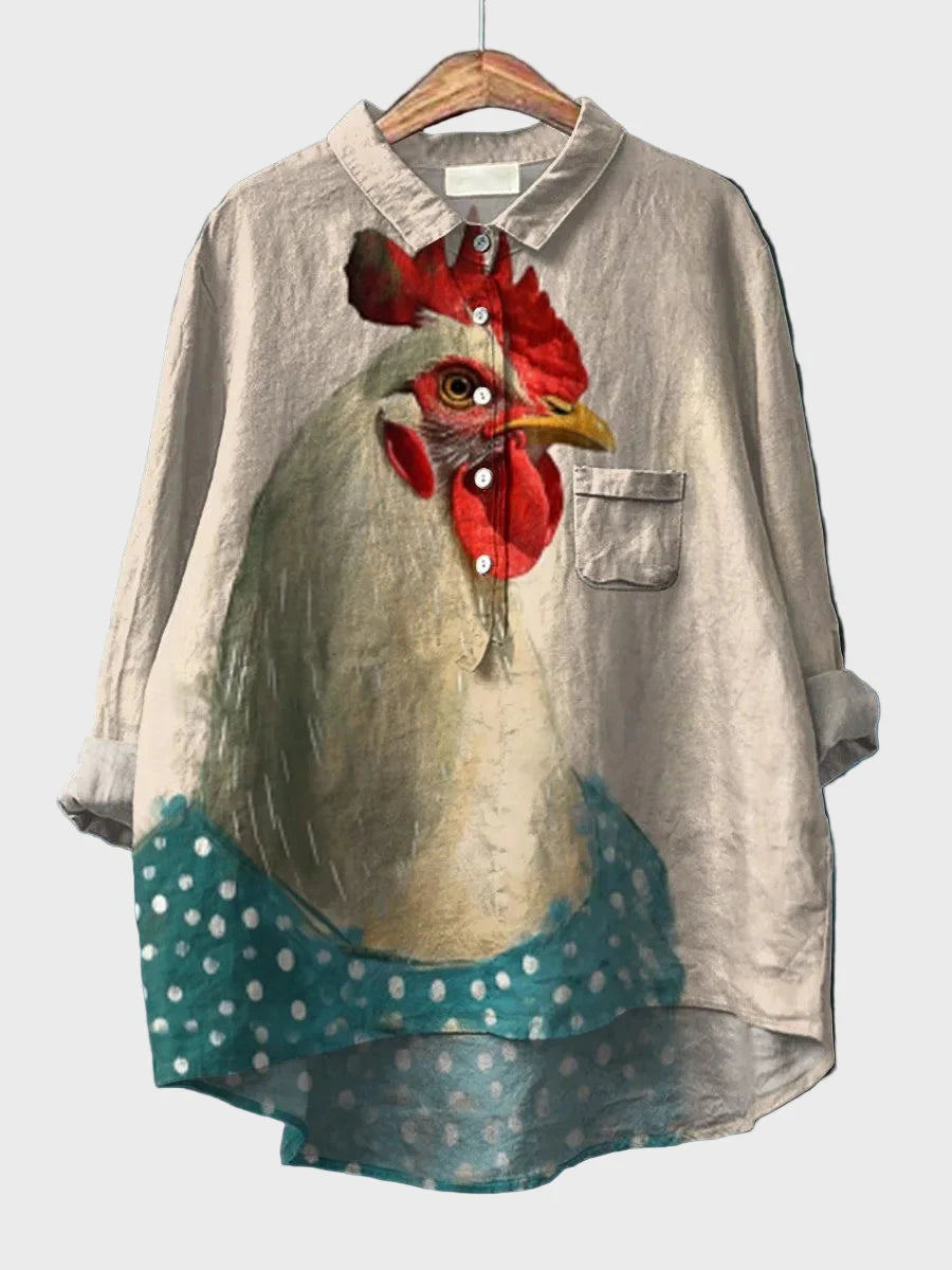T-shirt Artistique de Poulet | T-shirt Animal