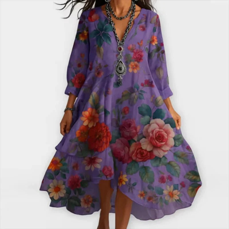 Marina – Robe bohème fleurs V