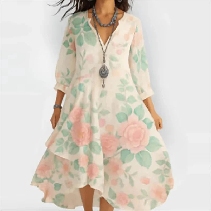 Marina – Robe bohème fleurs V