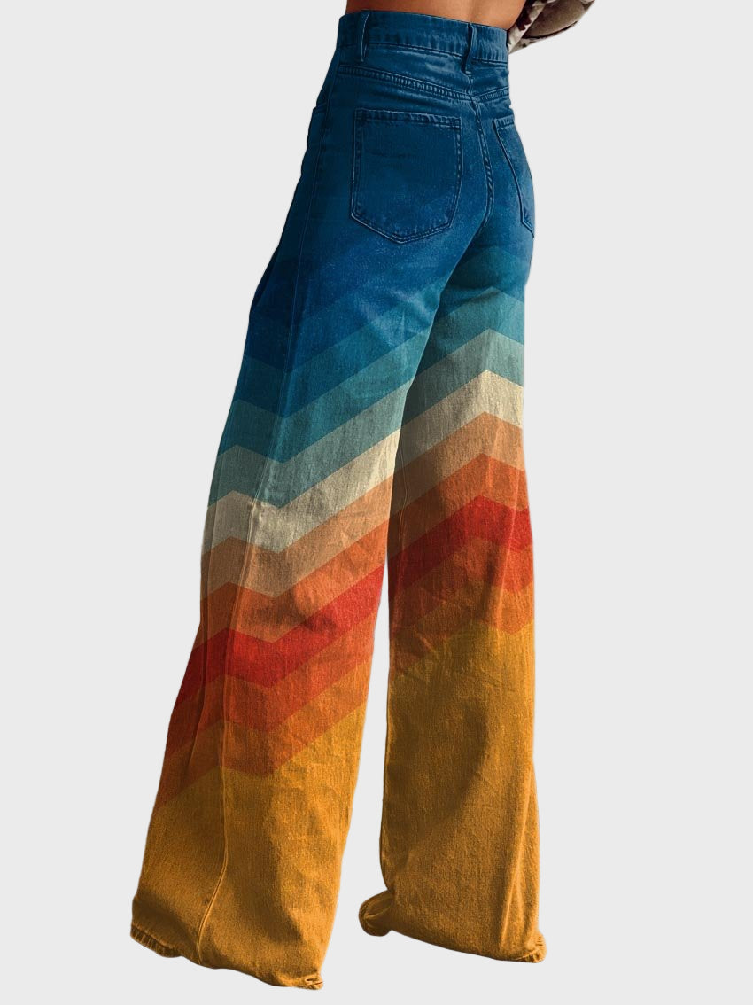 DESIA - PANTALON RETRO A CHEVRONS