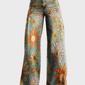 CIRILLA - PANTALON AMPLE À FLEURS VINTAGE