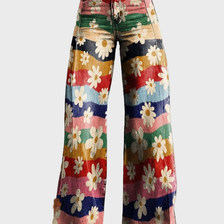 VINICIA - PANTALON RETRO FLORAL
