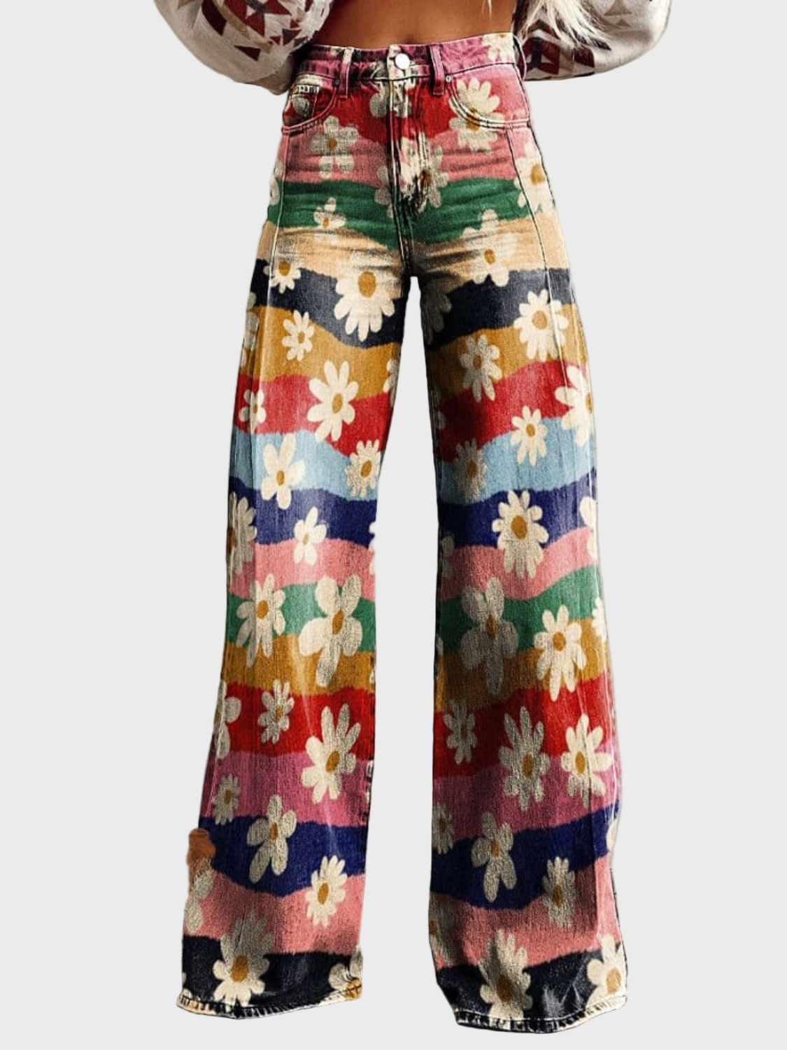 VINICIA - PANTALON RETRO FLORAL