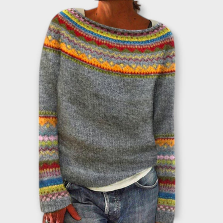 Pull vintage en tricot pour femmes