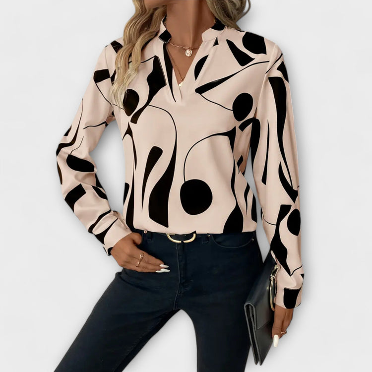 Blouse élégante col V