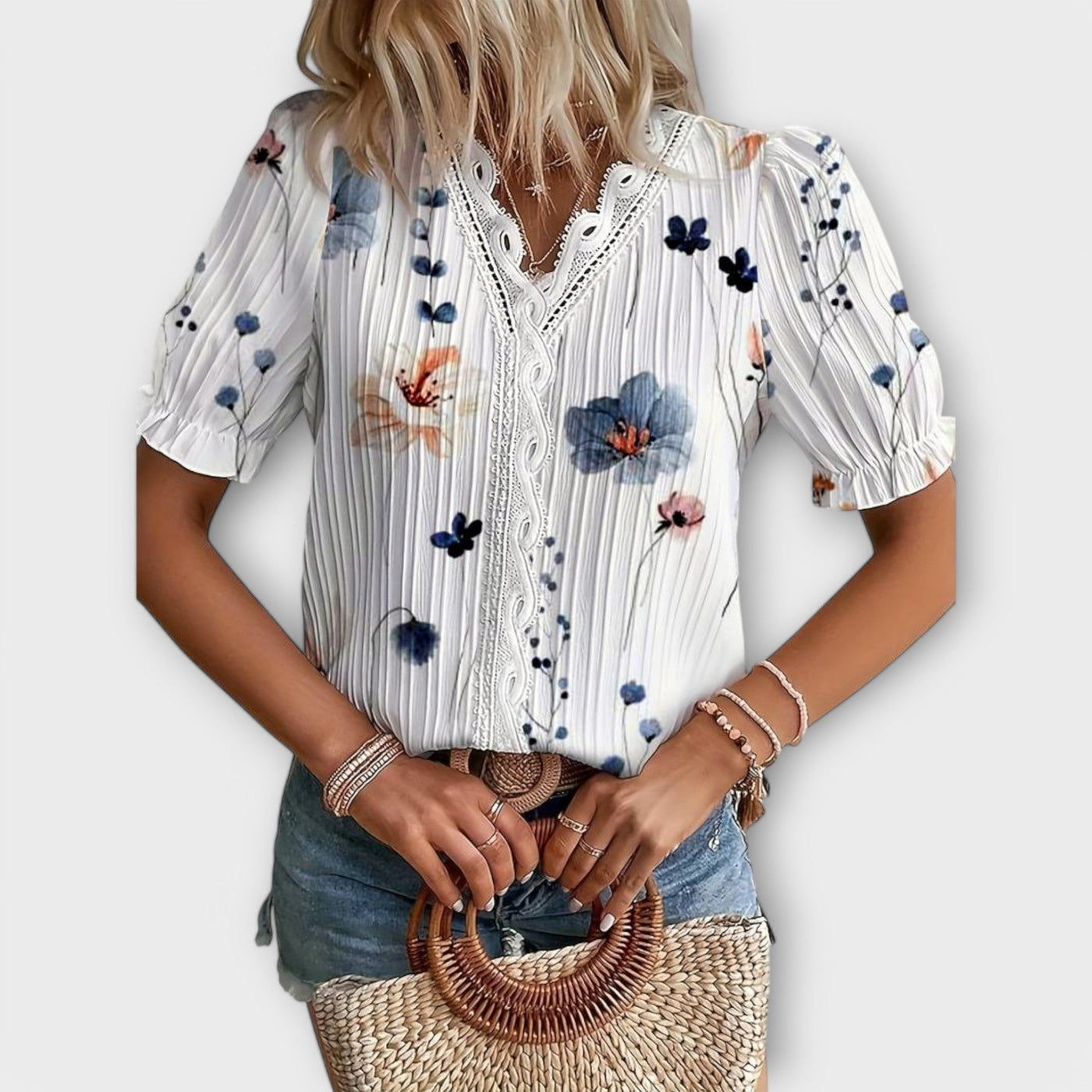 Emily – Blouse tendance à col en V