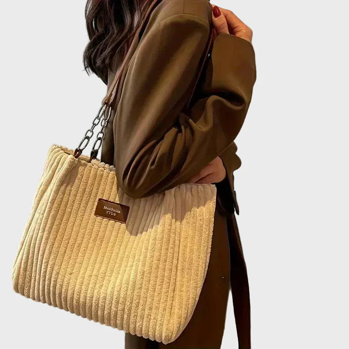 Amanda™ - Shopper En Velours Côtelé