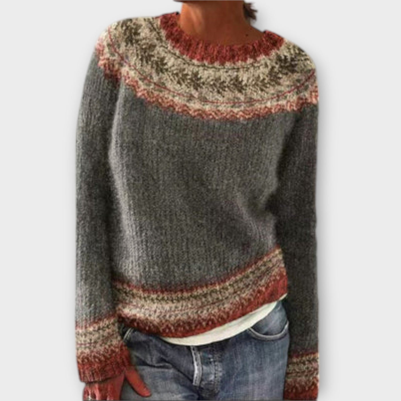 Pull en tricot vintage pour femmes