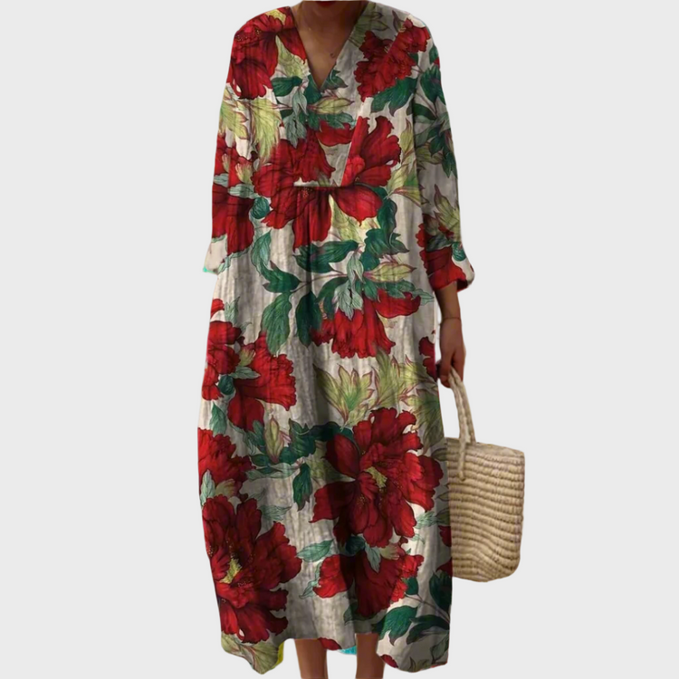 Evelyn™ | Robe maxi pivoines