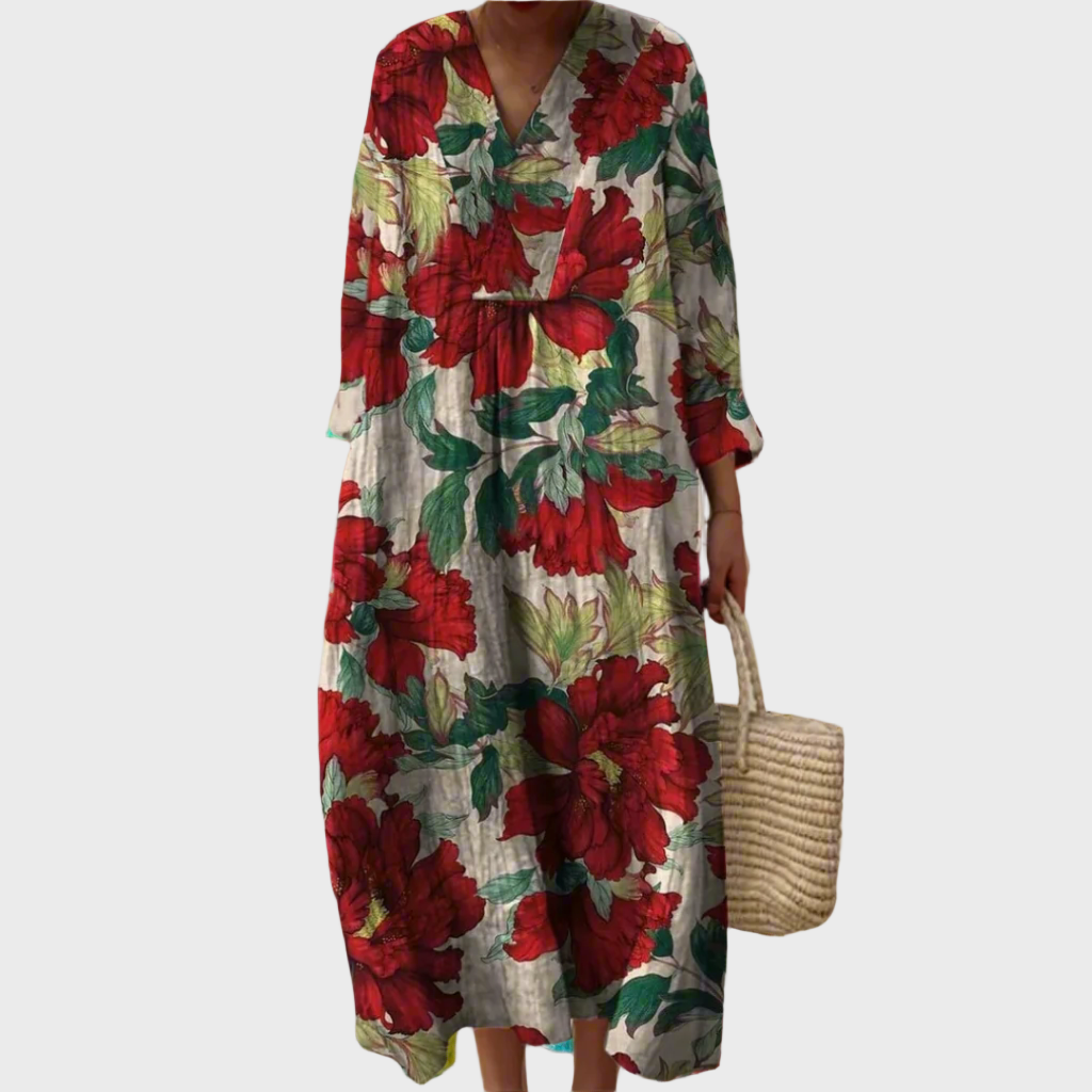 Evelyn™ | Robe maxi pivoines