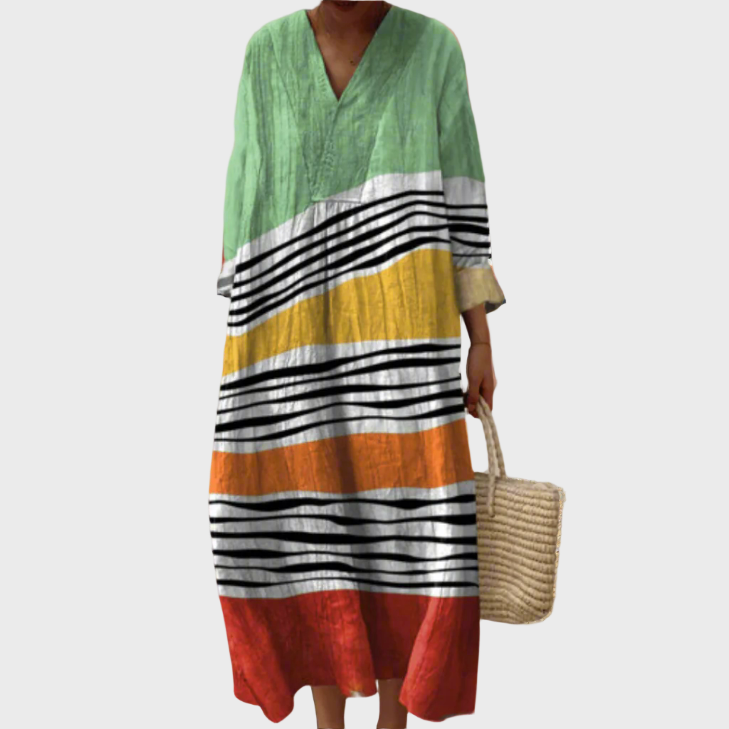 Marina™ | Robe maxi rayée bord de mer