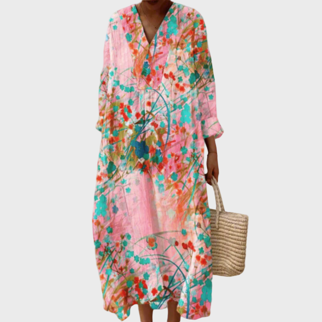 Lana™ | Robe maxi blush fleurie