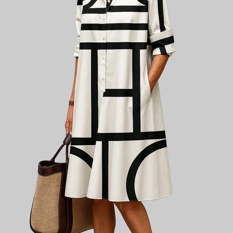 BLANCA – ROBE MIDI IMPRIMÉE