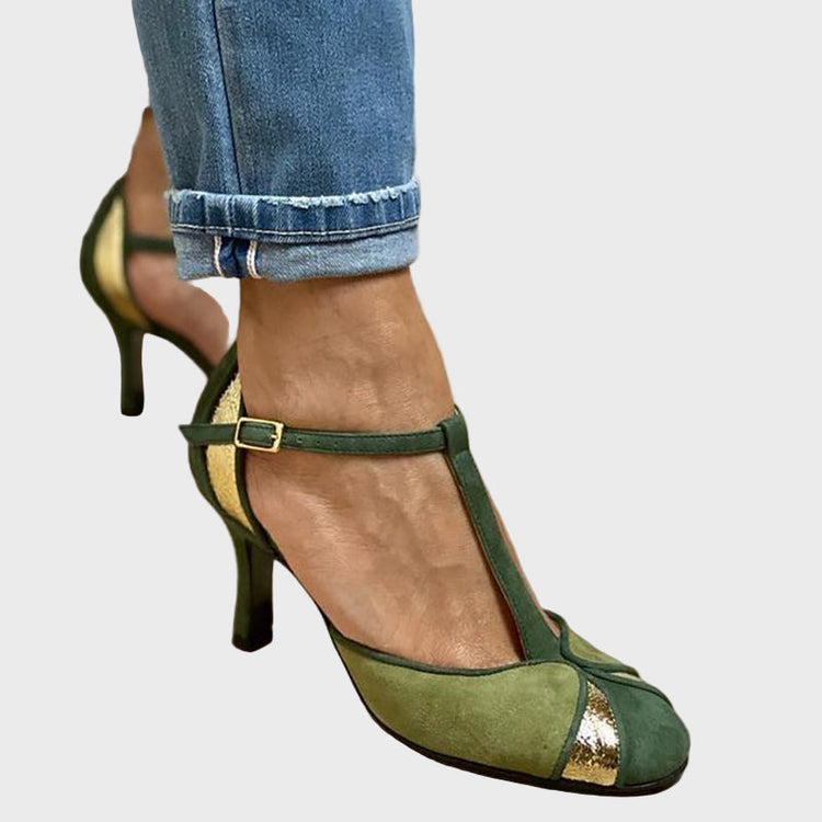 Agnès | Escarpins T-Bar Bicolores