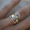 Bague or zirconium vintage
