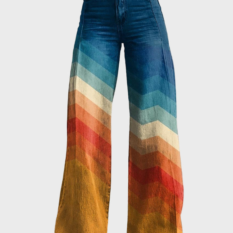 DESIA - PANTALON RETRO A CHEVRONS