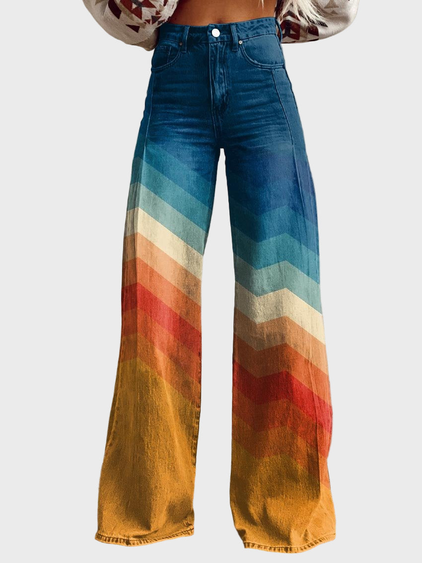 DESIA - PANTALON RETRO A CHEVRONS